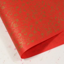 빨강색/당초무늬(전통문양한지)