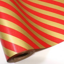 빨강/금색 사선줄무늬(롤크라프트지)