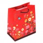 (中)빨강/꽃자수배경 전통(쇼핑백)