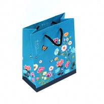 (小)파랑/꽃자수배경 전통(쇼핑백)