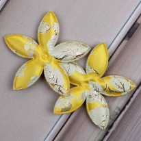 황금노랑색/은박비단 가는잎꽃(초음파장식)