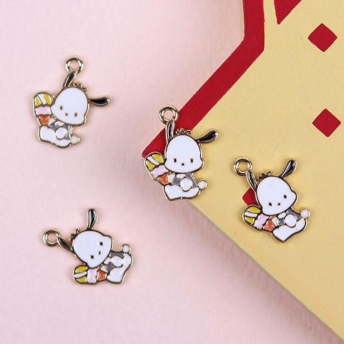 아이스크림강아지 펜던트(금속장식)