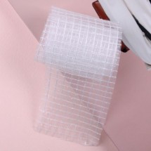 흰색/직사각펄망사(원단리본)